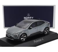 MODELO DE COCHE ESTÁTICO NOREV POLESTAR 4 2024 GRIS MODELISMO ESCALA 1/43