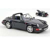 MODELO DE COCHE ESTÁTICO NOREV PORSCHE 911 CARRERA 4 MATRÍCULA 1991 AZUL ESCA...