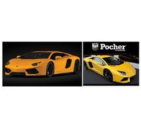 MODELO DE COCHE ESTÁTICO POCHER LAMBORGHINI AVENTADOR ORION AMARILLO KIT ESCA...