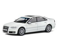 MODELO DE COCHE ESTÁTICO SÓLIDO AUDI S8 D3 2010 BLANCO MODELISMO ESCALA 1:43