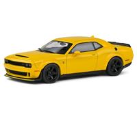 MODELO DE COCHE ESTÁTICO SÓLIDO DODGE CHALLENGER 2018 DEMON AMARILLO ESCALA 1:43