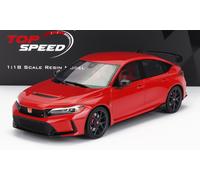 MODELO DE COCHE ESTÁTICO TRUESCALE HONDA CIVIC TYPE-R LHD 2023 ROJO ESCALA 1/18