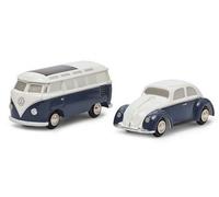 VW Volkswagen Kafer + VW Samba T1 Set Blanco/Azul 1:87 Modelo 05146 Schuco