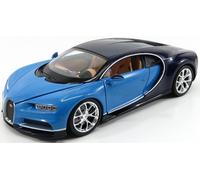 2017 Bugatti Chiron Plata Y Azul 1:24 Escala Welly 24077