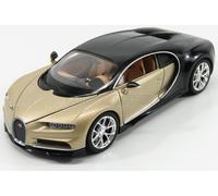 MODELO DE COCHE ESTÁTICO WELLY BUGATTI CHIRON LE PATRON 2016 ORO NEGRO ESCALA...