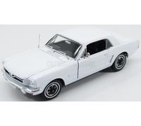 MODELO DE COCHE ESTÁTICO WELLY FORD MUSTANG 1/2 TECHO RÍGIDO 1964 BLANCO ESCA...