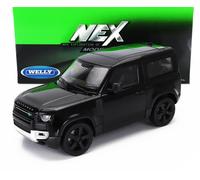 MODELO DE COCHE ESTÁTICO WELLY LAND ROVER NEW DEFENDER 90 2020 NEGRO ESCALA 1/26