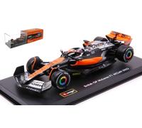 Bburago F1 McLaren MCL60 British 2023 | Oscar Piastri 81 con escaparate y piloto - Miniatura Modelo Coche Regalo aleación a presión ABS Coleccionable Escala 1:43