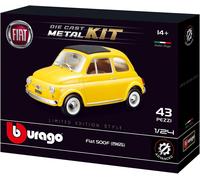 Modelo De Coche FIAT 500 1965 AMARILLO 500F KIT De MONTAJE 1/24 Bburago 25127