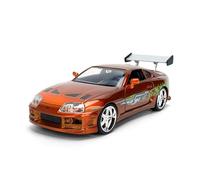 Modelo de coche fundido a presión compatible con Fast & Furious 25th Anniversary Edition 1:24 Brian's Toyota Supra en color cepillado de Jada
