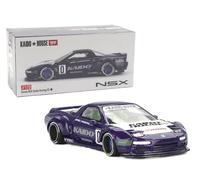 Modelo de coche fundido a presión compatible con Kaido House x Mini GT 1:64 Honda NSX Kaido Racing V2 Purple Limited Edition KHMG173