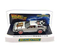 MODELO DE COCHE SCALEXTRIC DELOREAN RETORNO AL FUTURO 3 TIME MACHINE RANURA 1:32