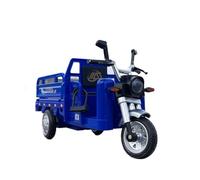 Modelo De Coche Vintage 1/10 para Modelo Triciclo Deflector Metal Sonido Y Luz Coche Juguete Expreso con Retroceso También Tiene Transmisión Voz Decoraciones De Mesa(Blue)