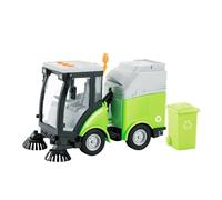 Modelo De Coche Vintage 1:16 para Barredora Carreteras Camión De Basura Música Historia Saneamiento Camión Limpieza Camión De Ingeniería Decoraciones De Mesa(Green)