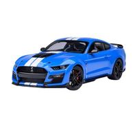 Modelo De Coche Vintage 1:18 Ford Mustang Shelby GT500 Modelo Coche Coleccionable De Aleación Azul Diseño Realista con Puertas Completas Decoraciones De Mesa