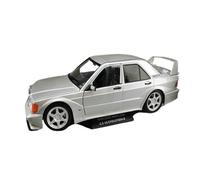 Modelo De Coche Vintage 1:18 Mercedes-Benz 190E Evolution II Classic Silver Sedan Modelo De Coche De Aleación Recuerdo para Adultos Decoraciones De Mesa