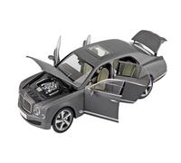 Modelo De Coche Vintage 1:18 para Bentley Mulsanne Speed Alloy Gris Aleación Modelo De Coche Metal Artesanía Ilustraciones Adornos Decoraciones De Mesa