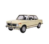 Modelo De Coche Vintage 1:18 para BMW 2002 Tii Aleación Diseño De Puerta Completa Simulación Mini Coche Modelo Colección Sorpresa Decoraciones De Mesa(Beige)