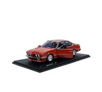 Modelo De Coche Vintage 1:18 para BMW 635 CSI (E24) Modelo Coche Aleación Roja con Puerta Abrible Estilo Clásico Sedán Exhibición De Cumpleaños Decoraciones De Mesa