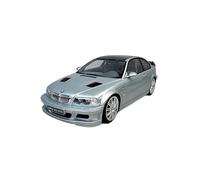 Modelo De Coche Vintage 1:18 para BMW E46 M3 GTR Modelo Coche De Resina Plateada Modelo De Coche Ventana Coleccionables Raros Exposición Decoraciones De Mesa