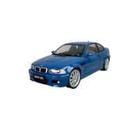 Modelo De Coche Vintage 1:18 para BMW M3 E46 Diseño Doble Puerta Aleación Azul Modelo De Coche Dormitorio Y Sala De Estar Colección Modelos Decoraciones De Mesa