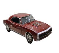 Modelo De Coche Vintage 1:18 para Chevrolet Camaro SS Camaro 1967 Coche Clásico Retro Rojo Modelo De Metal Decoración De Exhibición Decoraciones De Mesa