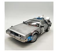Modelo De Coche Vintage 1 18 para Delorean DMC-12 Time Machine Modelo De Aleación De Coche De Regreso Al Futuro Juguete Decoraciones De Mesa