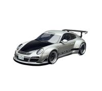 Modelo De Coche Vintage 1:18 para El Porsche 911 992 RWB Coupe 2024 Silver Supercar Model Una Genial Sorpresa De Cumpleaños para Exhibir Decoraciones De Mesa