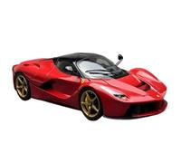 Modelo De Coche Vintage 1:18 para Ferrari LaFerrari Simulación Aleación Roja Modelo De Coche Abierto Completo Adultos Cumpleaños Vacaciones Decoraciones De Mesa(Red B)