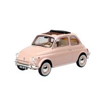 Modelo De Coche Vintage 1:18 para Fiat 500 L 1968 Modelo De Coche De Aleación Rosa Linda Colección Decoración Adecuada para Novia Decoraciones De Mesa