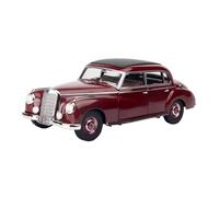 Modelo De Coche Vintage 1 18 para Mercedes 300 1955 Sedán Rojo Aleación Estática Modelo De Coche Coleccionable Negro Top Modelo Raro Decoraciones De Mesa