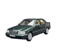 Modelo De Coche Vintage 1:18 para Mercedes-Benz Clase C 1993 Modelo Realista Aleación Coche Verde Exhibición La Ventana Decoración del Coche Decoraciones De Mesa