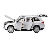 Modelo De Coche Vintage 1:18 para Mercedes Maybach GLS Clase 600 Modelo Coche De Aleación con Puerta Abrible Simulación Minivehículo De Juguete Decoraciones De Mesa(Silver)