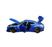 Modelo De Coche Vintage 1:18 para Nissan LB GTR R35 Coche Diseño Simulación Puerta Completa De Aleación Fibra De Carbono para Mejores Amigos Decoraciones De Mesa(Blue)