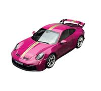Modelo de Coche Vintage 1/18 para Porsche 911 992 GT3 2021 Simulación Coche Deportivo Modelo De Coche De Aleación Juguete Decoración De Oficina Decoraciones de Mesa(Pink)
