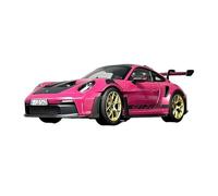 Modelo De Coche Vintage 1:18 para Porsche 911 GT3 RS 2022 Modelo De Coche De Aleación Realista A Gran Escala Adecuado para Decoración Navideña Decoraciones De Mesa(Pink)
