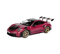 Modelo De Coche Vintage 1/18 para Porsche 911 GT3 RS con Weissach 2022 Modelo De Aleación Rojo Rosa Adornos De Modelo A Gran Escala Decoraciones De Mesa