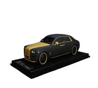 Modelo De Coche Vintage 1:18 para Rolls-Royce Phantom Edición Extendida Edición Oro Negro Mate Resina Raro Apto para Coleccionistas Decoraciones De Mesa
