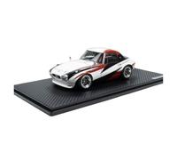 Modelo De Coche Vintage 1:18 para Toyota Sports 800 NOB Hachi Ver Modelo Automóvil Aleación De Fundición A Presión Blanca con Pintura Multicolor Decoraciones De Mesa