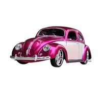 Modelo De Coche Vintage 1:18 para Volkswagen Beetle Coche De Aleación Rojo Rosa Coche Retro Clásico Modelo De Coche Adornos De Dormitorio Decoraciones De Mesa