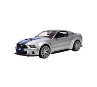 Modelo De Coche Vintage 1:24 para Ford Mustang GT Need For Speed Modelo De Coche De Aleación Dos Colores Colección De Exhibición De Cumpleaños Decoraciones De Mesa(Silver)