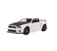 Modelo De Coche Vintage 1:24 para Ford Mustang GT Need For Speed Modelo De Coche De Aleación Dos Colores Colección De Exhibición De Cumpleaños Decoraciones De Mesa(White)