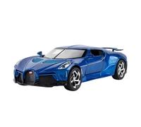 Modelo De Coche Vintage 1/32 para El Modelo De Automóvil Deportivo Aleación Bugatti Black Night con Sonido Y Luz Ubicación En La Vitrina Decoraciones De Mesa(Blue)