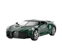 Modelo De Coche Vintage 1/32 para El Modelo De Automóvil Deportivo Aleación Bugatti Black Night con Sonido Y Luz Ubicación En La Vitrina Decoraciones De Mesa(Green)