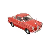 Modelo De Coche Vintage 1/32 para El Modelo De Coche De Resina Roja Goggomobil Coupe Sedán Retro Rojo Soporte De Exhibición Decorativo Decoraciones De Mesa