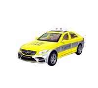 Modelo De Coche Vintage 1:32 para Mercedes-Benz C260 Modelo Taxi De Aleación Simulación De Taxi Puerta Abierta Decoración De Coche De Metal Decoraciones De Mesa(Yellow)