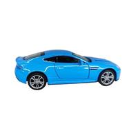 Modelo De Coche Vintage 1:36 para Aston Martin V8 Vantage Coche A Aleación Fundición Adornos para La Consola Central del Interior del Coche Decoraciones De Mesa(Blue)