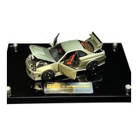 Modelo De Coche Vintage 1:43 Nissan GTR R34 Z-Tune - Modelo Coche Resina con Puerta Apertura Completa Aleación Verde para Exhibición Decoraciones De Mesa