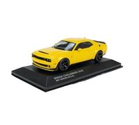 Modelo De Coche Vintage 1:43 para Dodge Challenger Modelo Coche Aleación Diseño Clásico Modelo Sedán Fundido A Presión Decorado En Amarillo 2018 Decoraciones De Mesa