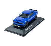Modelo De Coche Vintage 1:43 para Dodge Challenger SRT Demon Vehículo De Fundición A Presión Modelo Coche De Aleación Exhibición Azul Decoraciones De Mesa